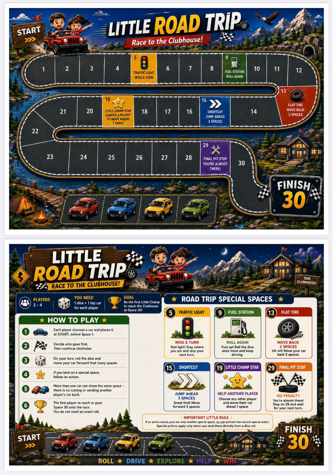 Little Road Trip - Board Games: Best for ages 4-6 years of Age