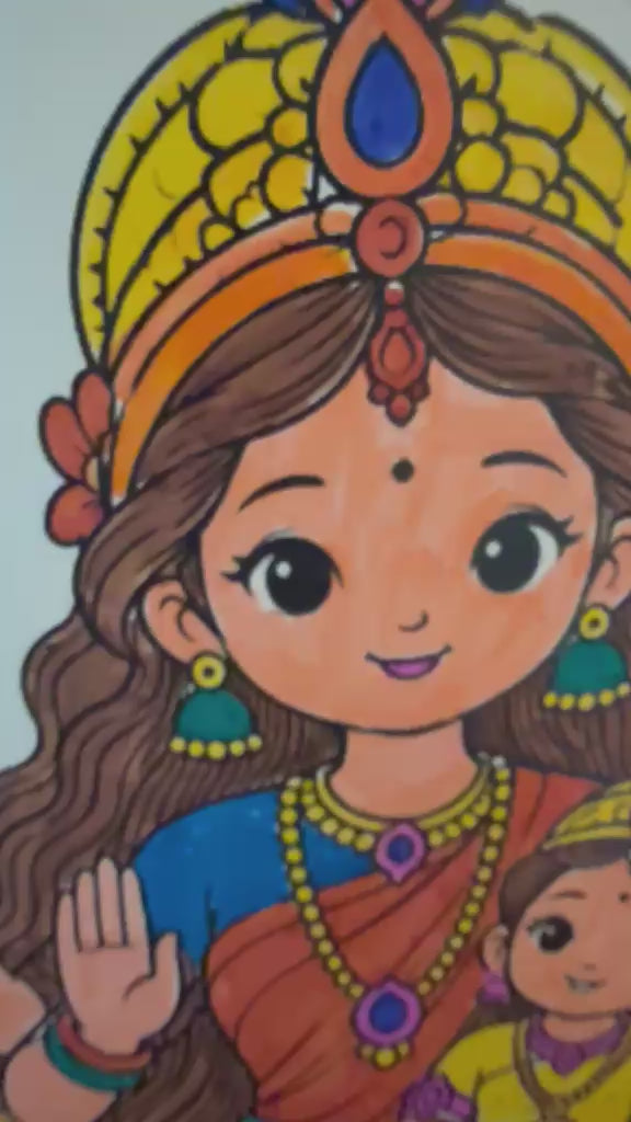 Little Navadurga - The Nine Forms of Maa Durga: Colour • Learn • Display 🌸
